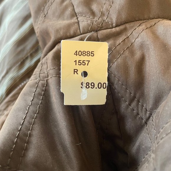 NWT Faconnable Dark Brown Quilted Short Jacket with 2 Way Zipper and Pockets M - Picture 7 of 7